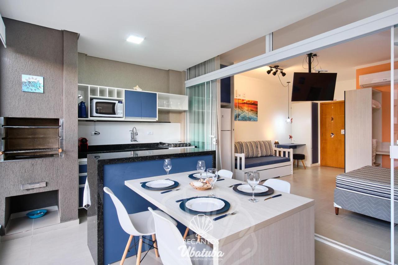 Estudio Moderno, Com Churrasqueira, Wifi, Ac E Piscina, No Itagua Em Ubatuba, Recanto 113 المظهر الخارجي الصورة
